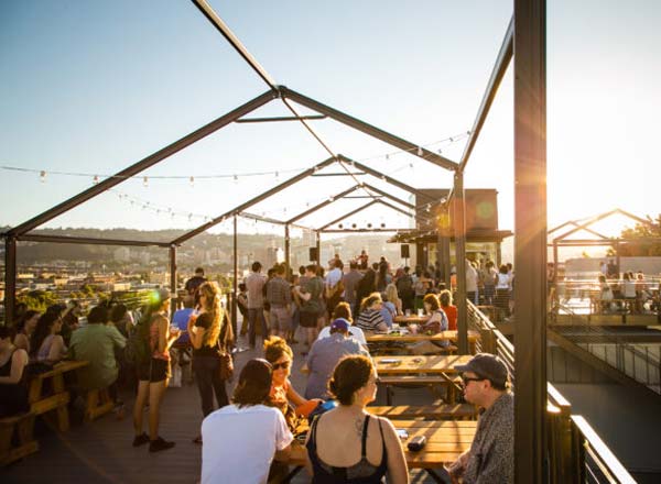 Rooftop bar Roof Deck at Revolution Hall in Portland