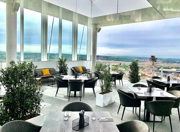 Rooftop bar Aureole in Prague