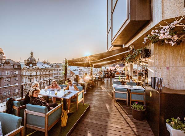 Rooftop bar Duplex in Prague
