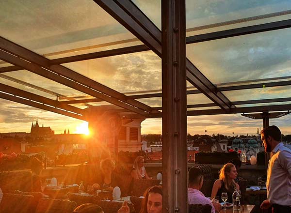 Rooftop bar Terasa U Prince in Prague