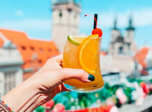 Rooftop bar Terasa U Prince in Prague