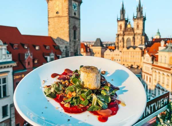 Rooftop bar Terasa U Prince in Prague