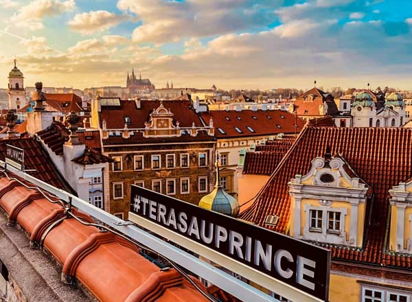 Rooftop bar Terasa U Prince in Prague