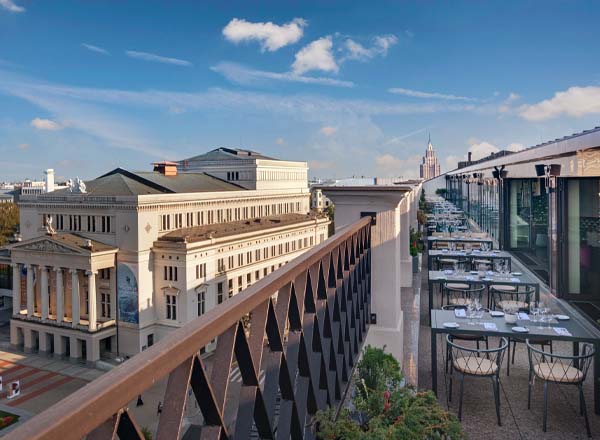 Stage 22 rooftop bar in Riga