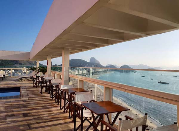 Rooftop bar Skylab at Rio Othon Palace in Rio de Janeiro