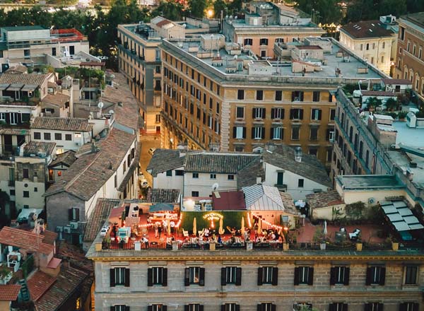 Rooftop bar Hey Güey in Rome