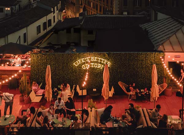 Rooftop bar Hey Güey in Rome