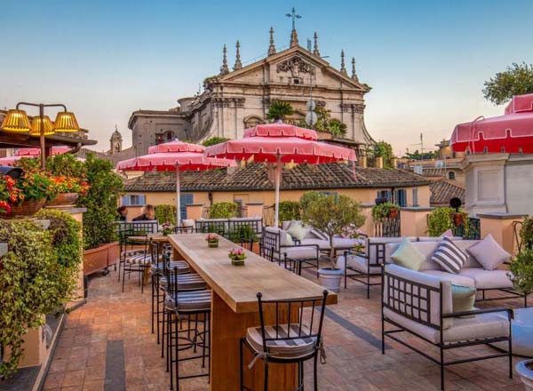 Rooftop bar La Terrazza del Cèsari in Rome