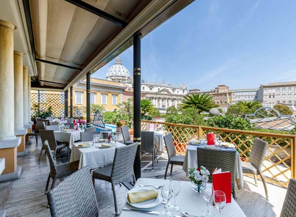 Rooftop bar Residenza Paolo VI Hotel in Rome