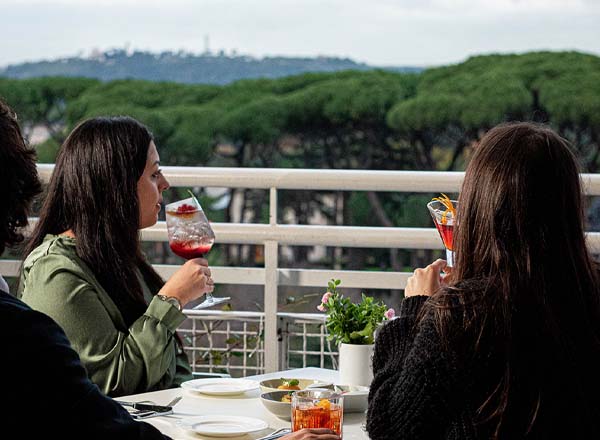 Rooftop bar Terrazza Borghese in Rome