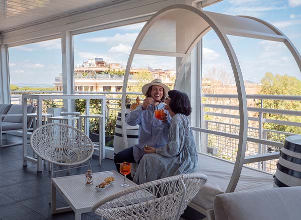 Rooftop bar Terrazza Borghese in Rome