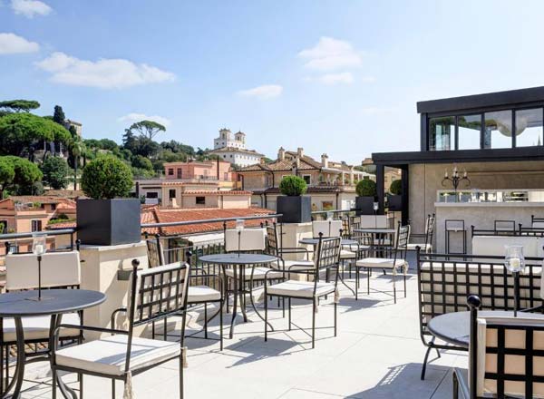 Bar en la azotea Terrazza Nainer en Roma