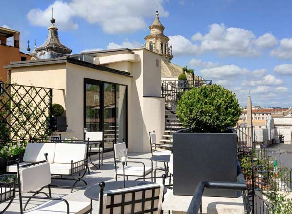 Bar en la azotea Terrazza Nainer en Roma