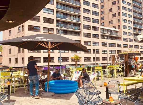Rooftop bar Bistrobar Binnenrotte in Rotterdam
