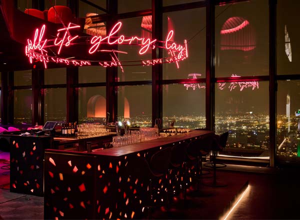 Rooftop bar Celest in Rotterdam