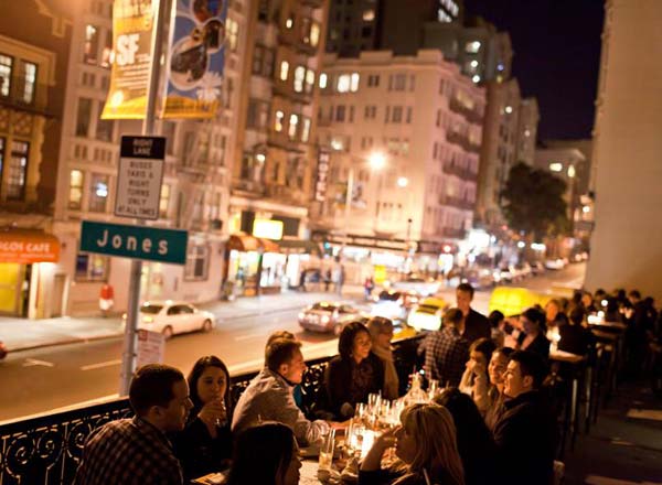 Rooftop bar 620 Jones Bar in San Francisco