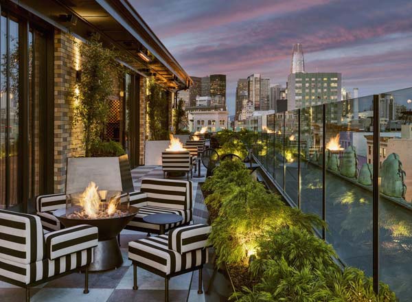 Rooftop bar Charmaine's in San Francisco