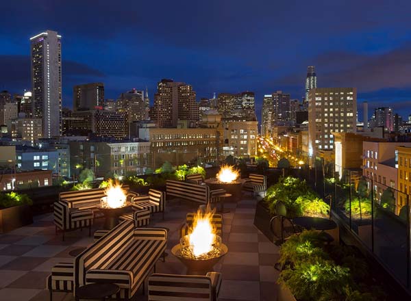 Rooftop bar Charmaine's in San Francisco