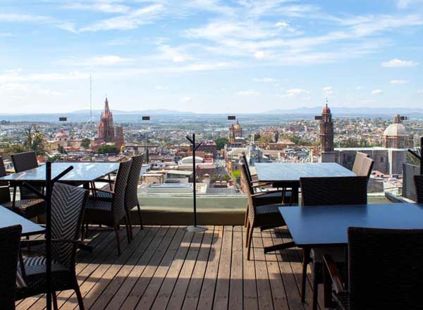 Rooftop bar Antonia Bistro in San Miguel de Allende