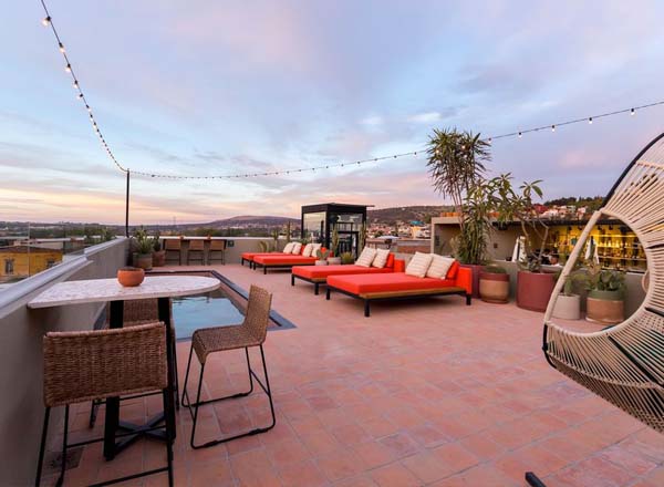 Rooftop bar Bekeb in San Miguel de Allende