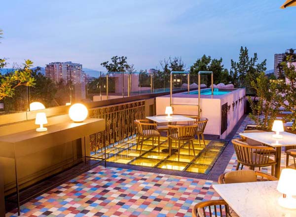 Rooftop bar Terraza K in Santiago