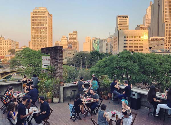 Rooftop bar Balsa in Sao Paulo