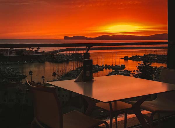 Rooftop bar Blau Skybar in Sardinia
