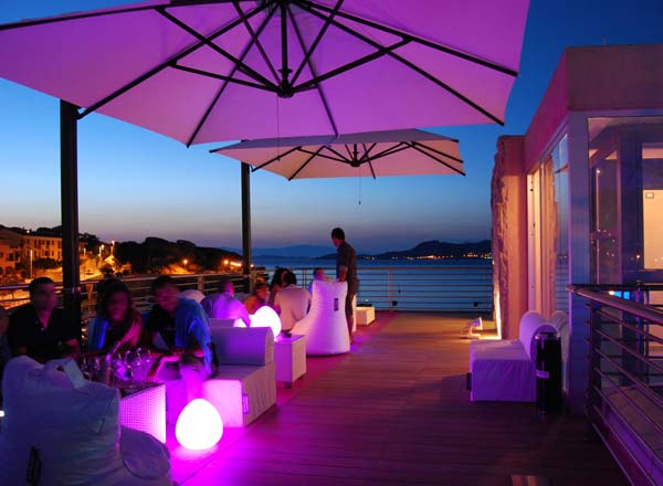 Rooftop bar Upper Palau in Sardinia