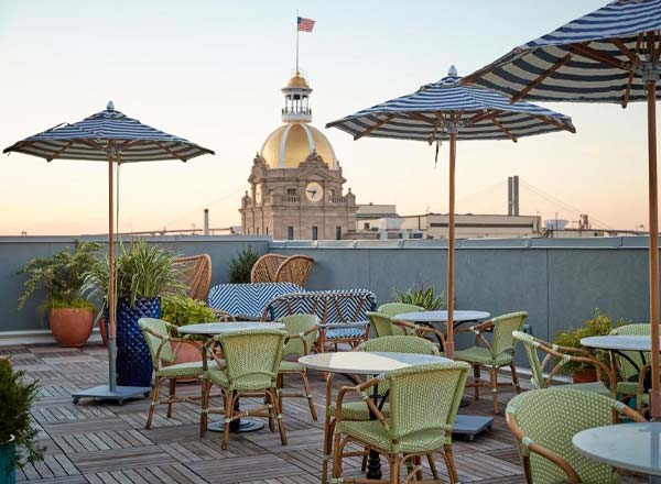 Rooftop bar Drayton Hotel Rooftop in Savannah