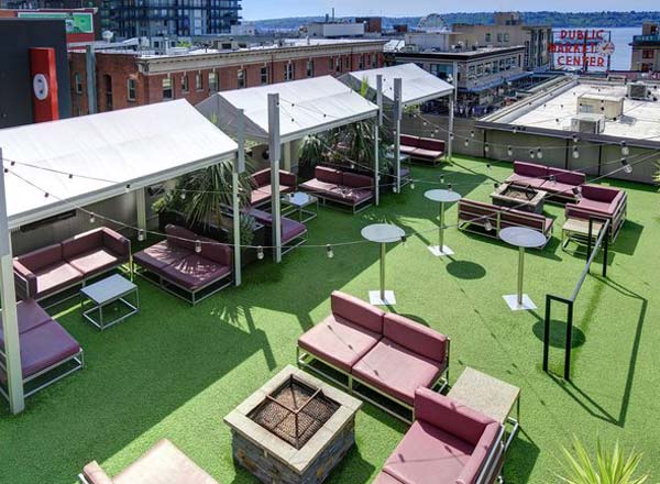 Rooftop bar Hard Rock Café in Seattle