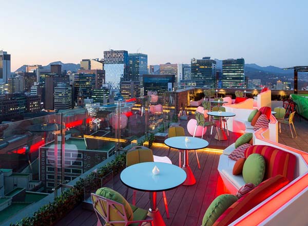 Rooftop bar Le Style Bar in Seoul