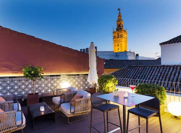Rooftop bar La Giralda at Eurostars Sevilla Boutique in Seville
