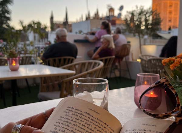 Rooftop bar Fulton Terraza at Palacio Alcazar in Seville