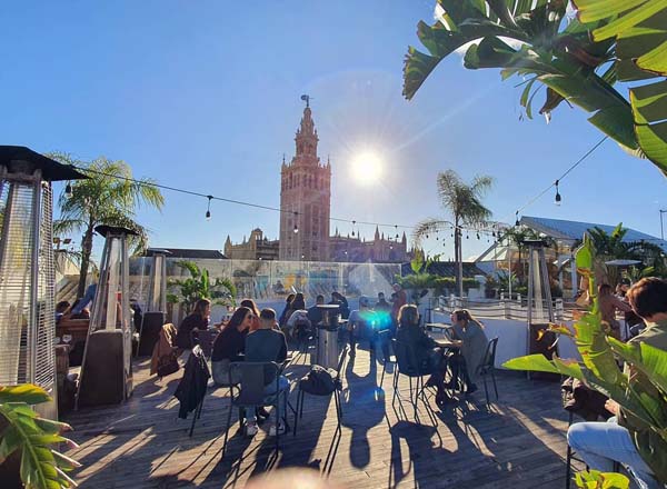 Rooftop bar Pura Vida Terraza in Seville