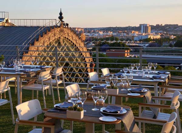 Rooftop bar Terrace Skybar at NH Sevilla Plaza de Armas in Seville