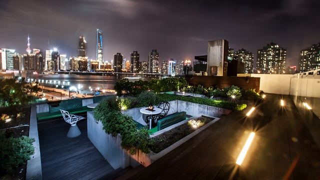 Rooftop bar The Roof at Waterhouse Hotel in Shanghai