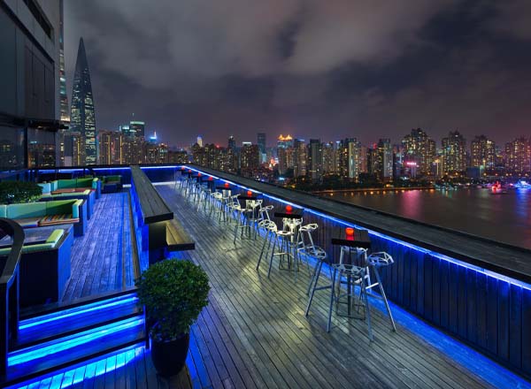 Rooftop bar Char Bar at Hotel Indigo in Shanghai