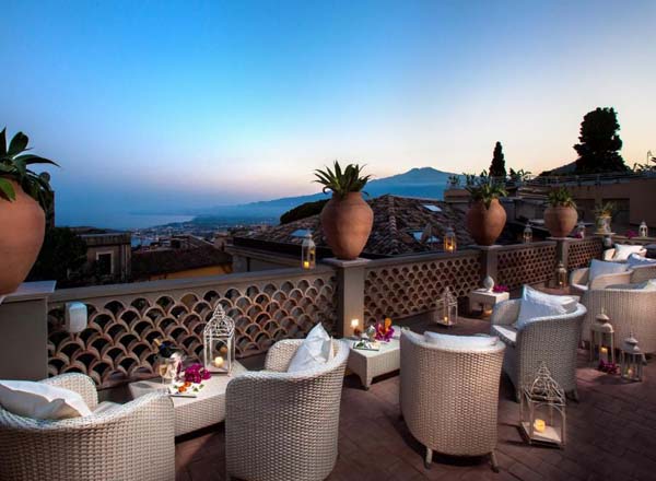 Rooftop bar Rooftop Bar at Hotel Villa Taormina in Sicily