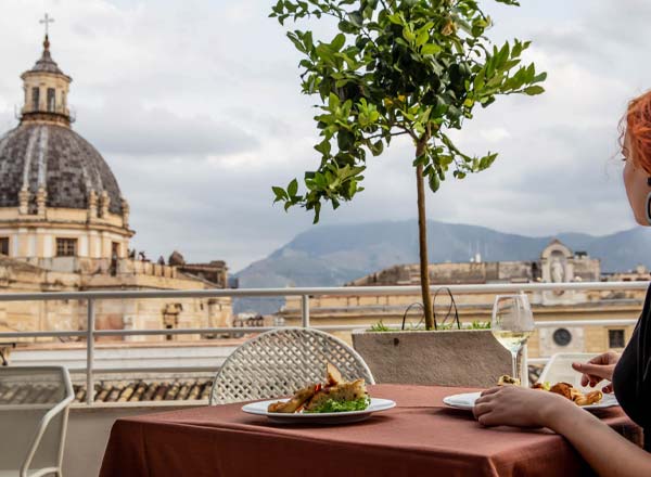 Rooftop bar Le Terrazze del Sole in Sicily