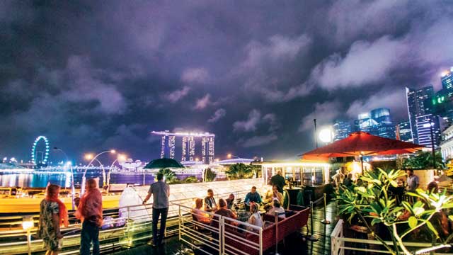 Rooftop bar The Rooftop at 1919 Waterboat House in Singapore