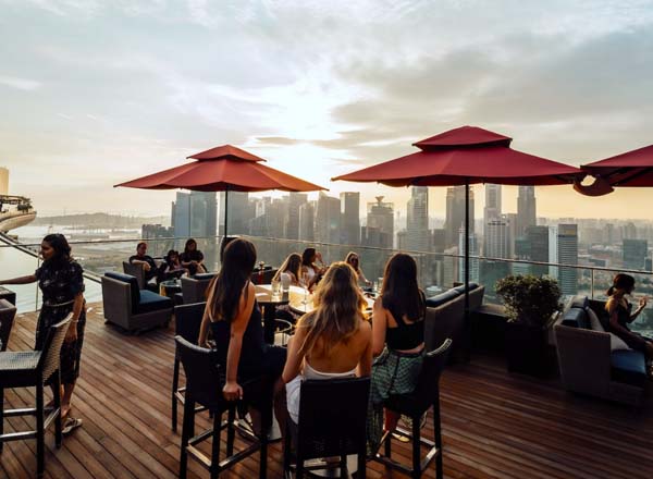 Rooftop bar CÉ LA VI Singapore in Singapore