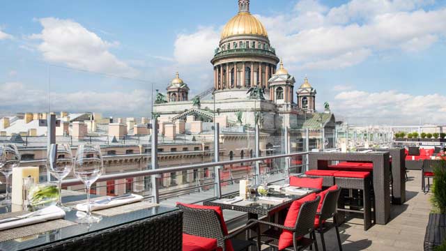 Rooftop bar Rterrace in Saint Petersburg