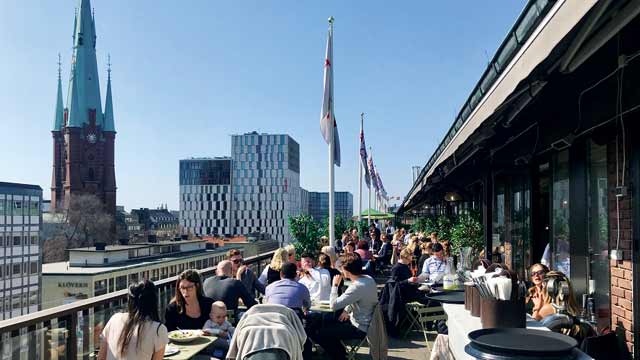 Rooftop bar Pane Fresco in Stockholm