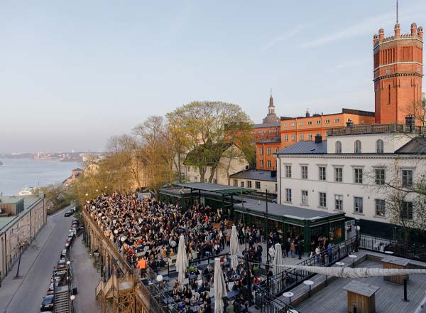 Rooftop bar Mosebacketerrassen in Stockholm