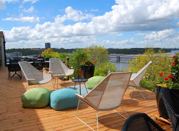 Rooftop bar Scandic Foresta in Stockholm