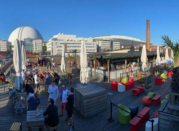 Rooftop bar Slakthuset in Stockholm