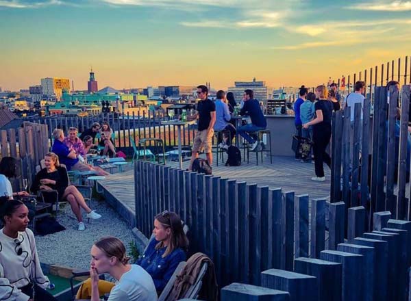 Rooftop bar Takpark by Urban Deli in Stockholm