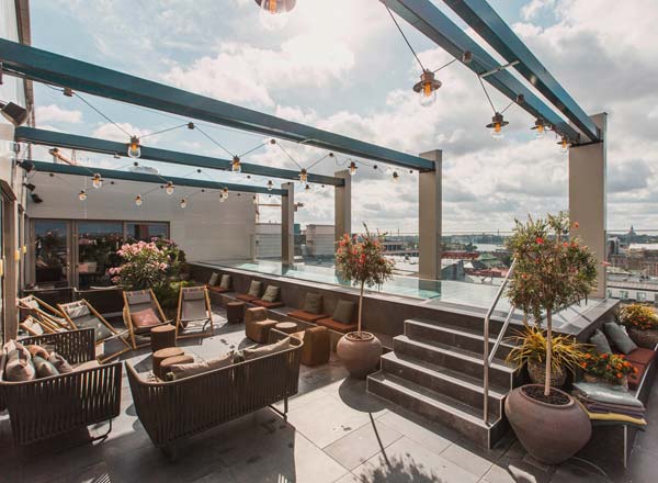 Rooftop bar The Nest at Downtown Camper by Scandic in Stockholm