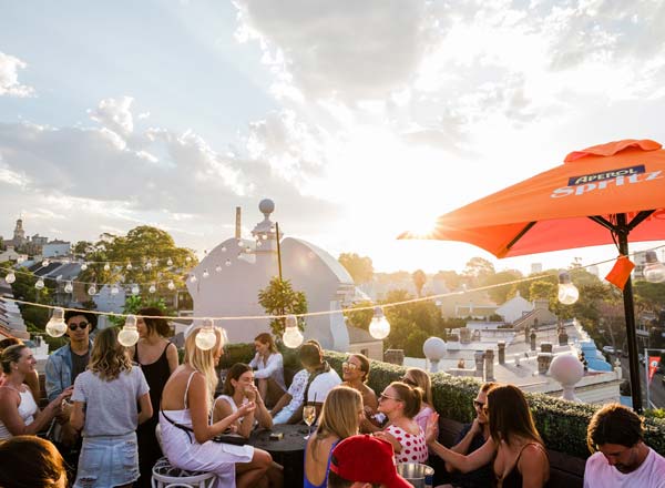 Rooftop bar Royal Hotel Paddington in Sydney