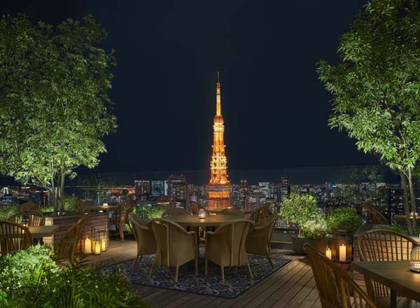 Rooftop bar The Jade Room + Garden Terrace in Tokyo